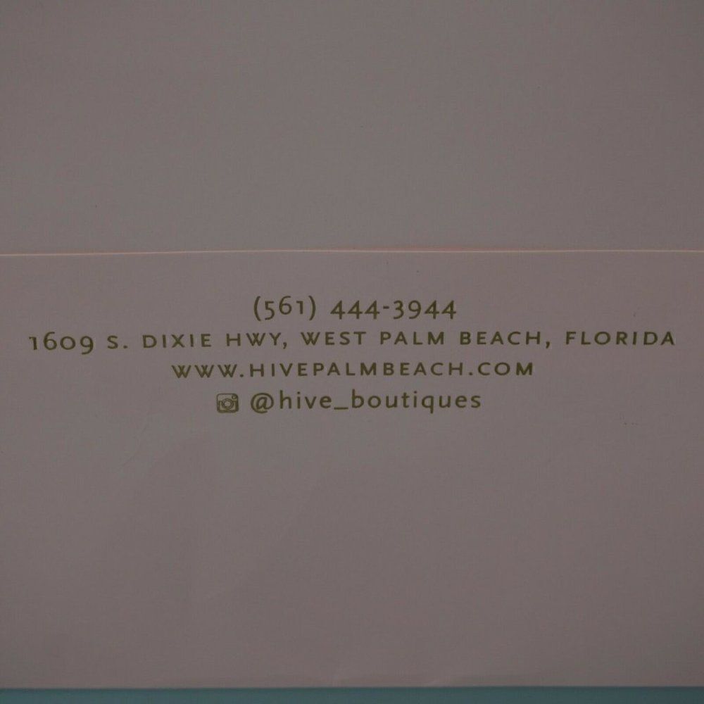 Hive Boutique Store West Palm Beach Florida Tote Paper Gift Bag Rope Handle - Picture 7 of 7